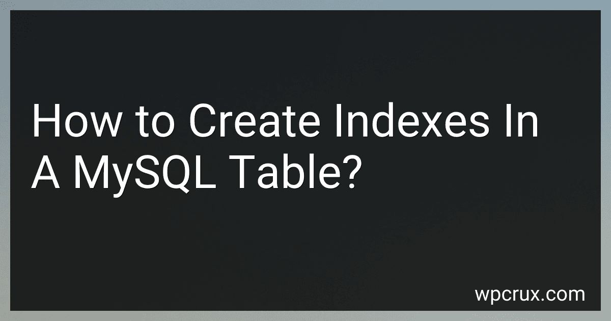 How to Create Indexes In A MySQL Table? image