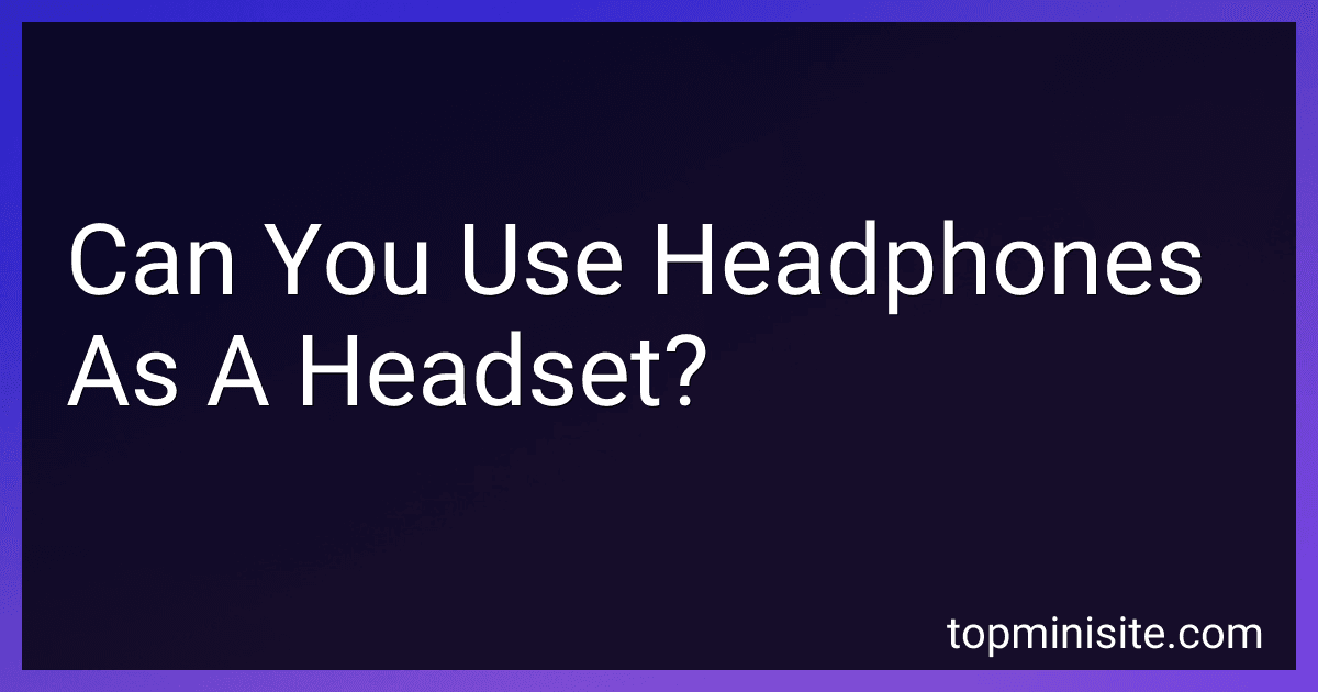 Can You Use Headphones As A Headset? image