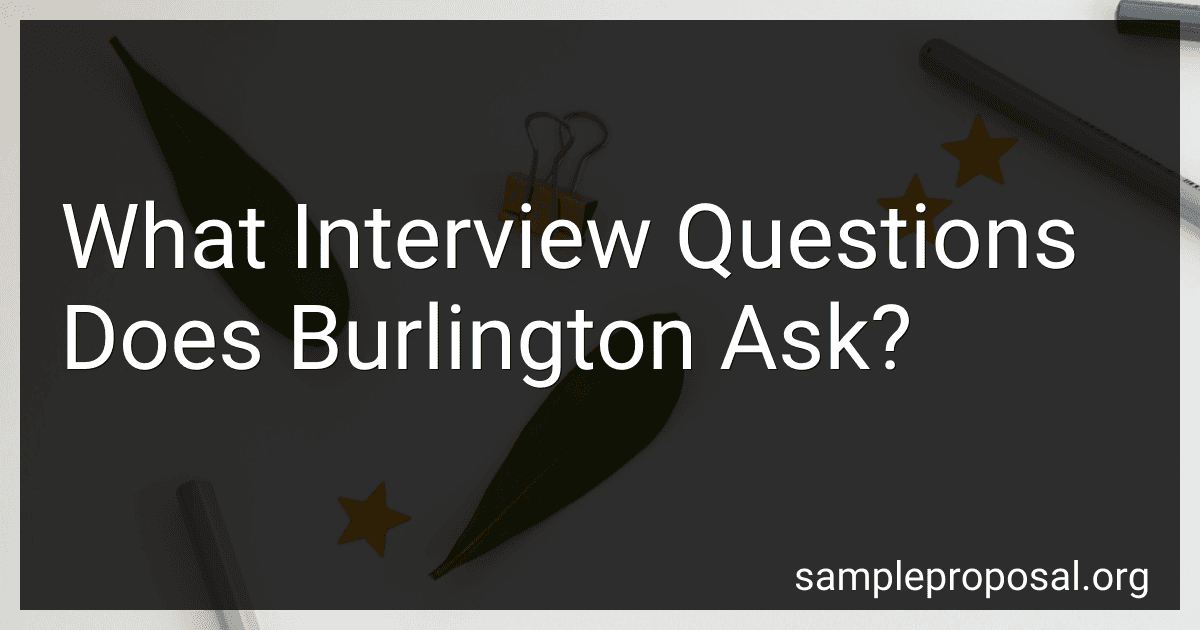 What Interview Questions Does Burlington Ask? image