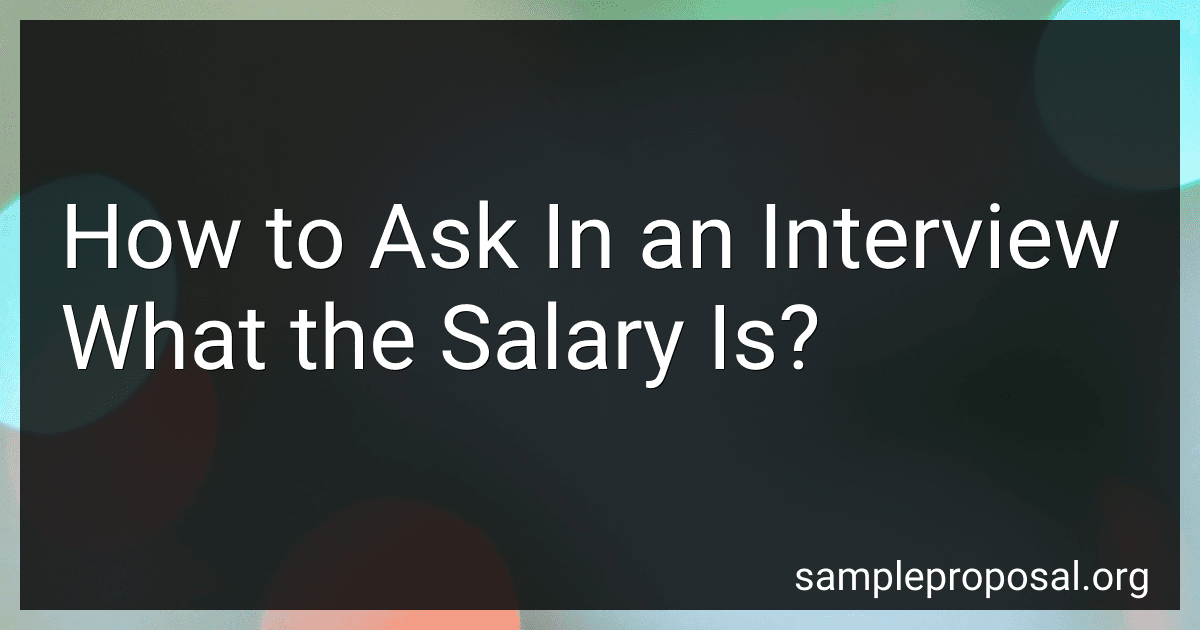 How to Ask In an Interview What the Salary Is? image