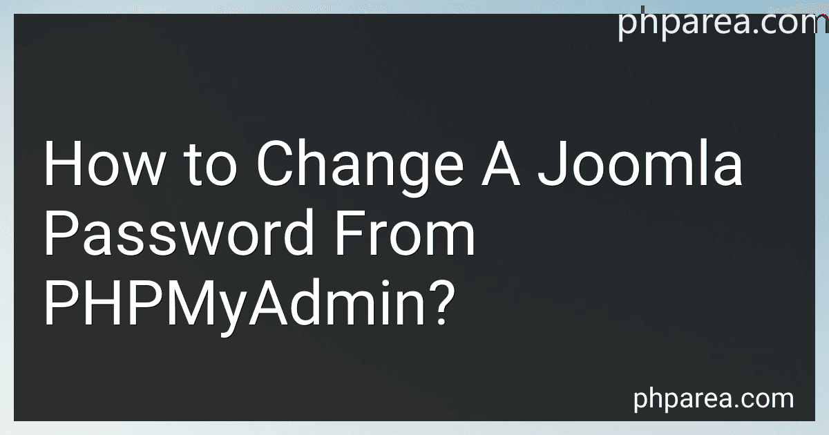 How to Change A Joomla Password From PHPMyAdmin? image