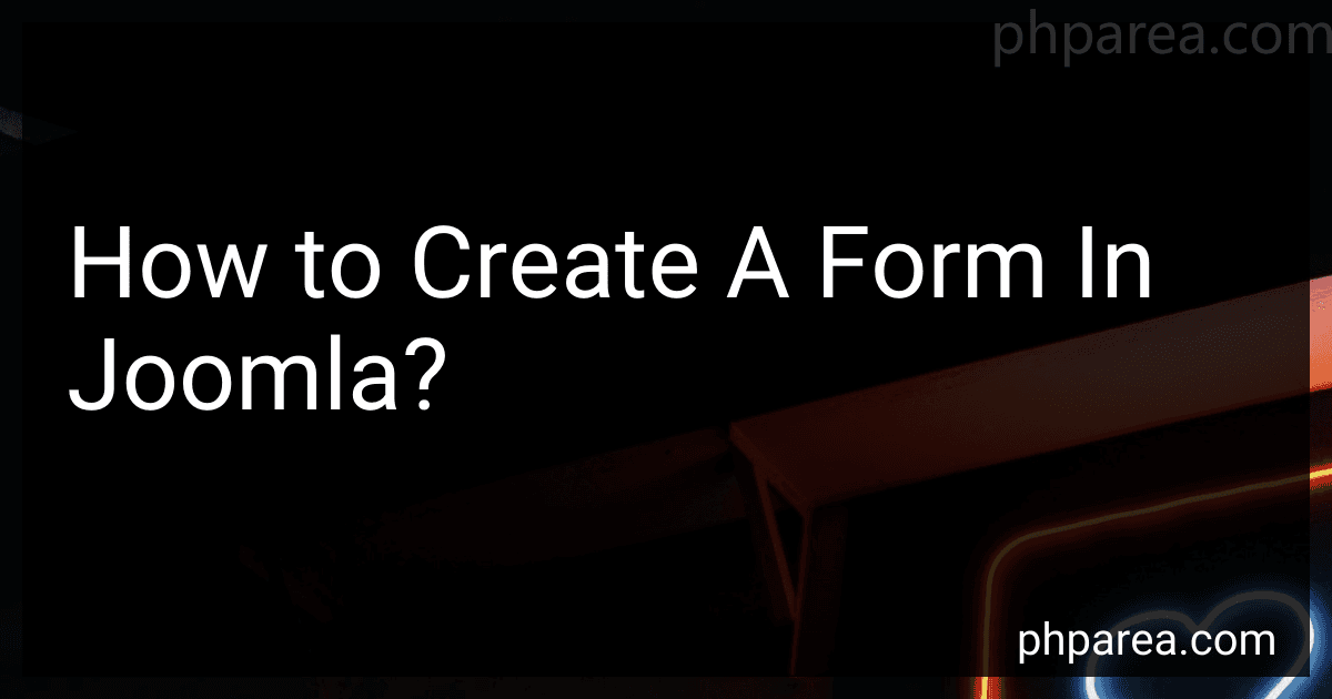How to Create A Form In Joomla? image