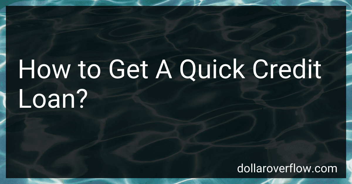 How to Get A Quick Credit Loan? image