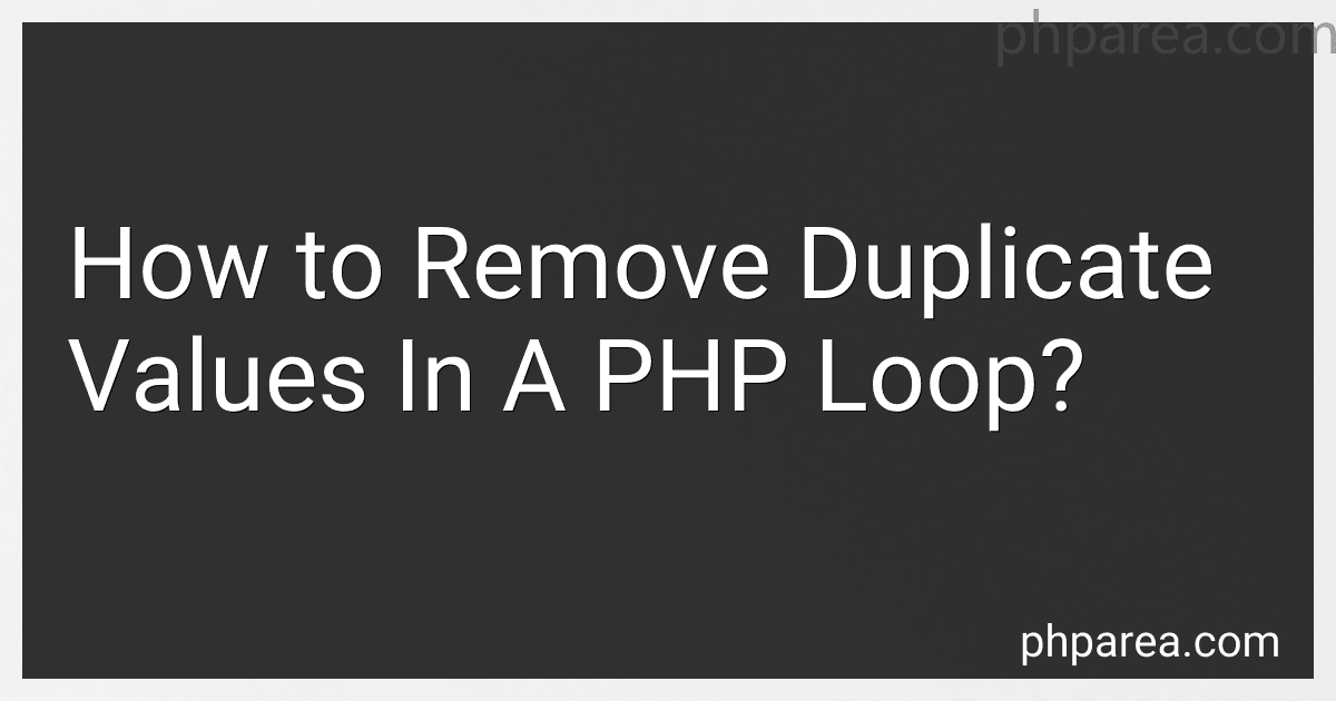How to Remove Duplicate Values In A PHP Loop? image
