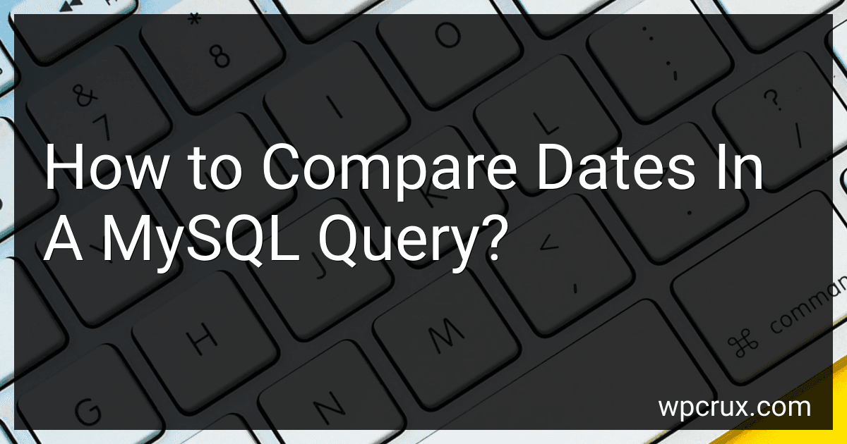 How to Compare Dates In A MySQL Query? image