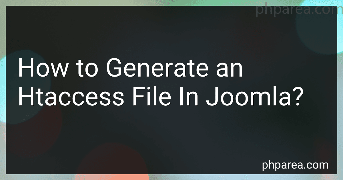 How to Generate an Htaccess File In Joomla? image