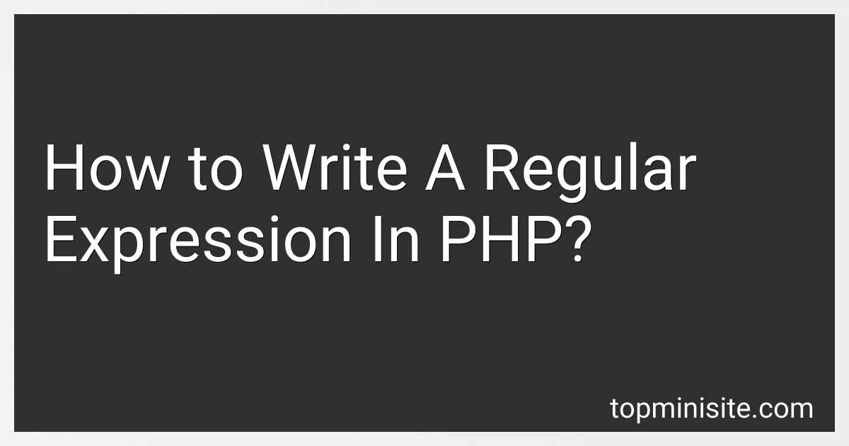 How to Write A Regular Expression In PHP? image