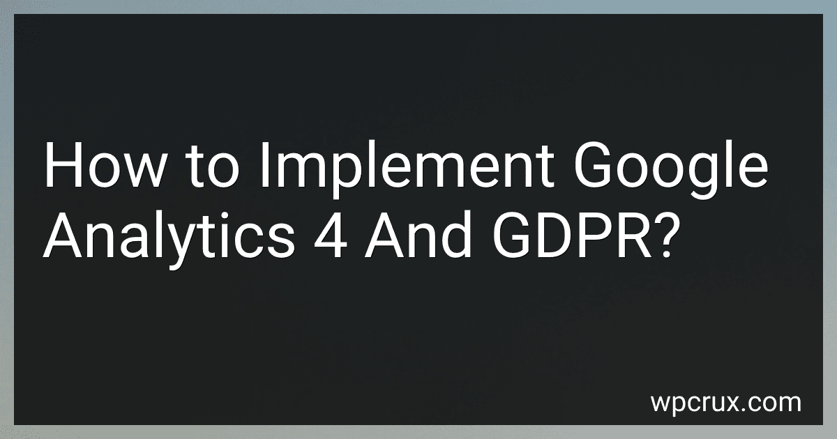 How to Implement Google Analytics 4 And GDPR? image