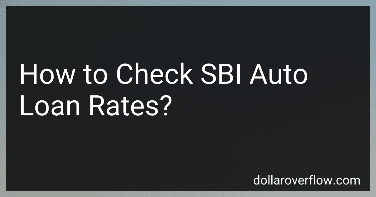 How to Check SBI Auto Loan Rates? image