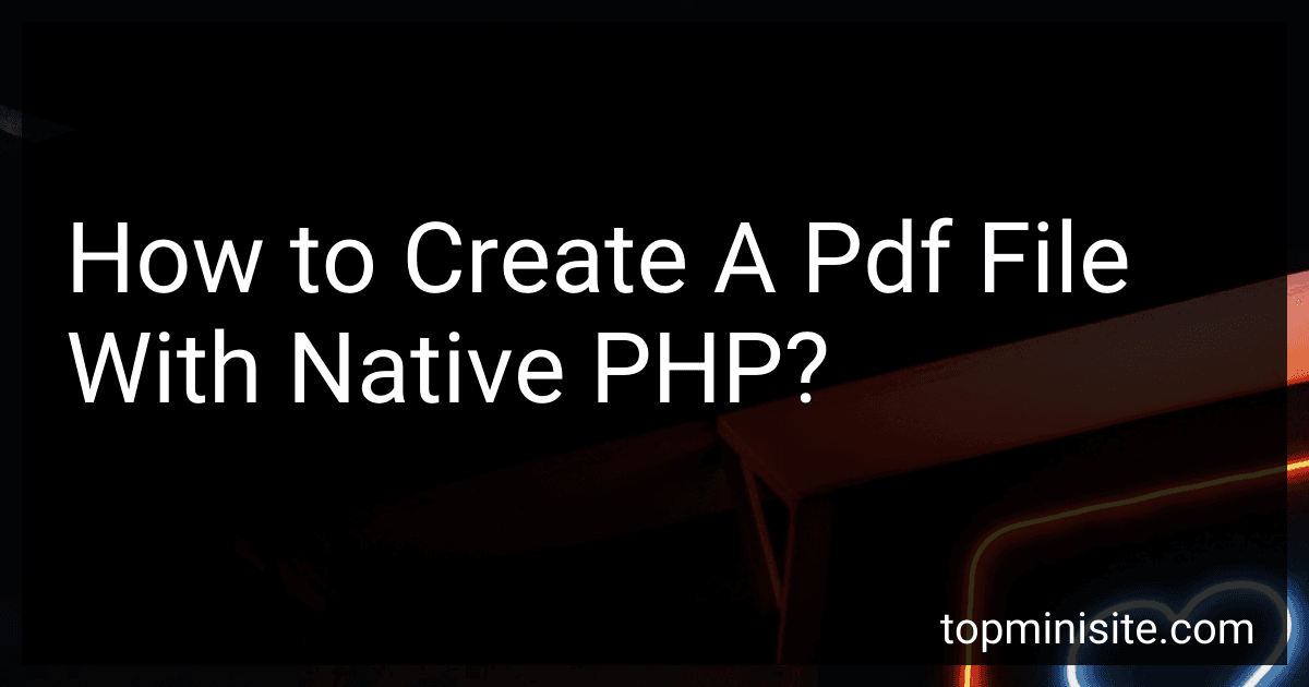 How to Create A Pdf File With Native PHP? image