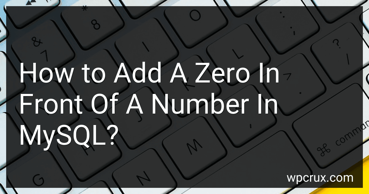 How to Add A Zero In Front Of A Number In MySQL? image