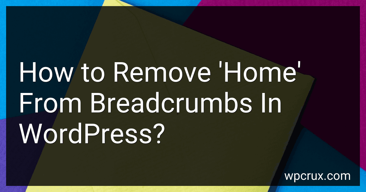 How to Remove 'Home' From Breadcrumbs In WordPress? image