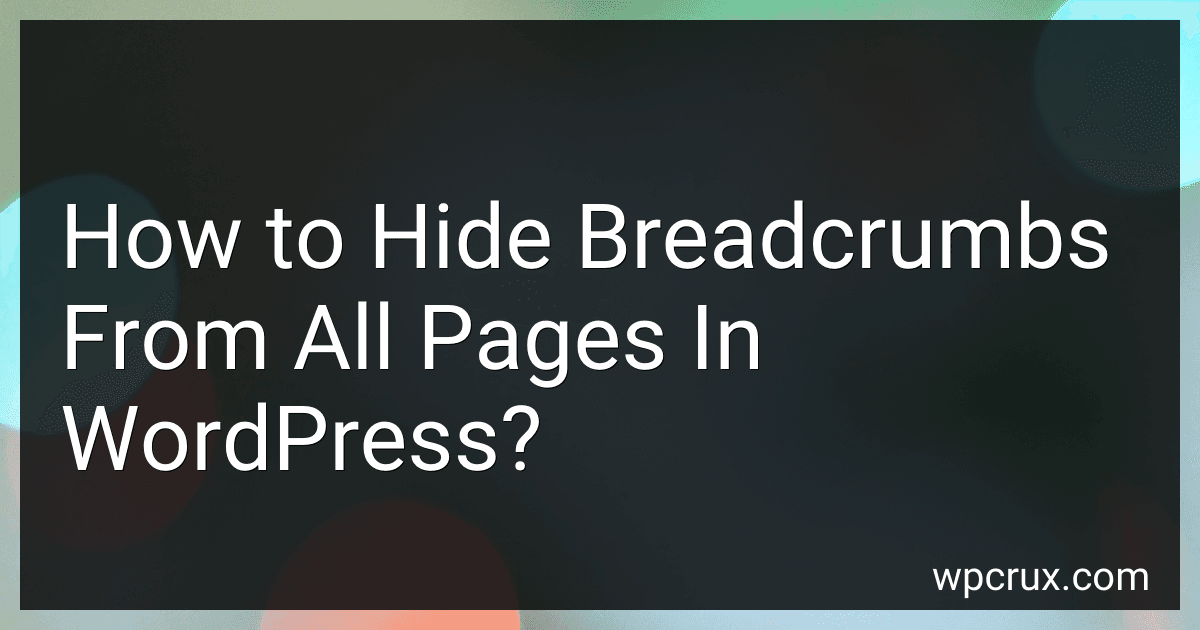 How to Hide Breadcrumbs From All Pages In WordPress? image