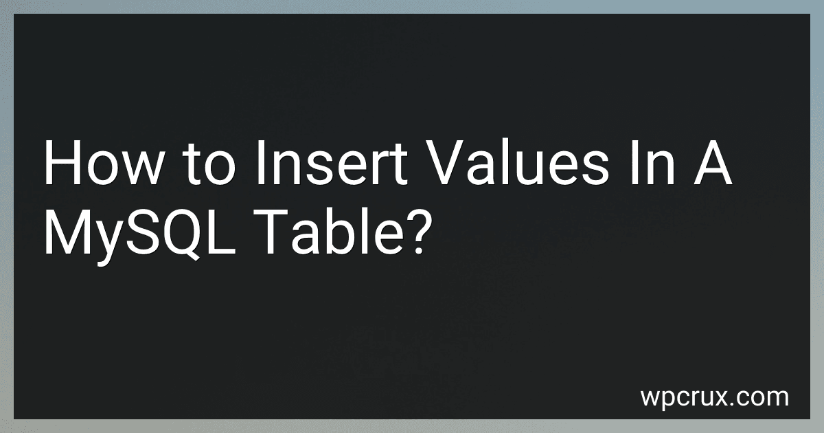 How to Insert Values In A MySQL Table? image