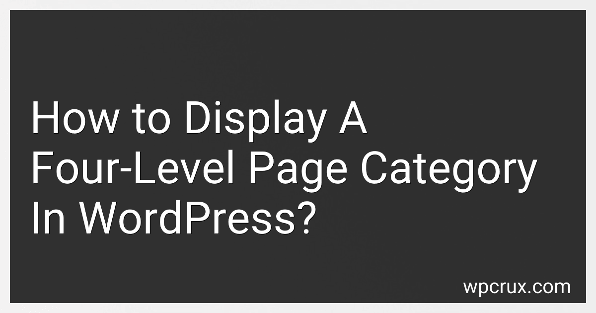 How to Display A Four-Level Page Category In WordPress? image