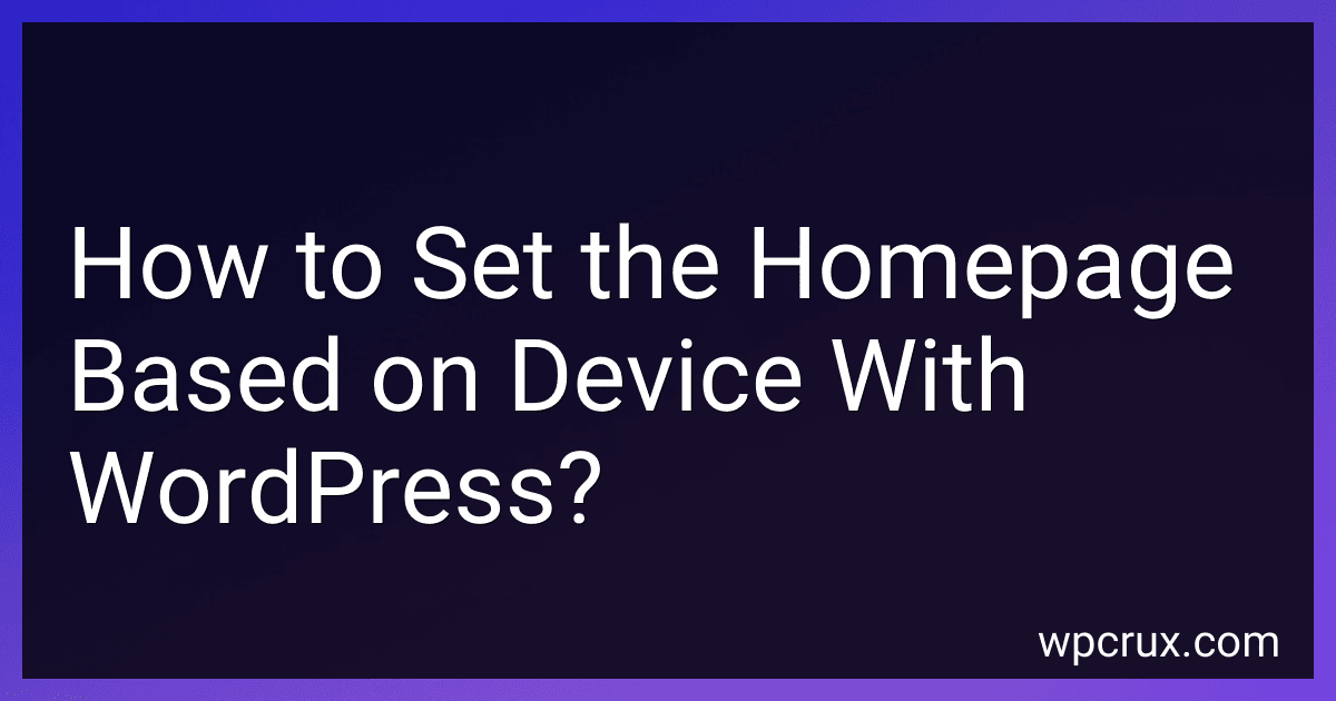 How to Set the Homepage Based on Device With WordPress? image