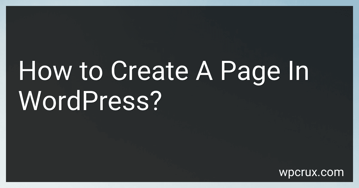 How to Create A Page In WordPress? image