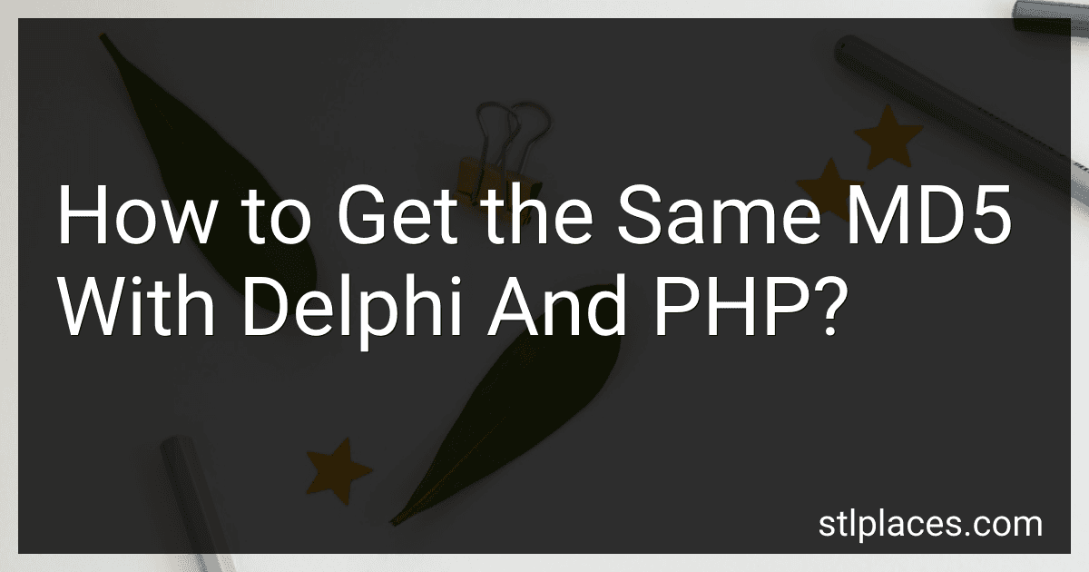 How to Get the Same MD5 With Delphi And PHP? image