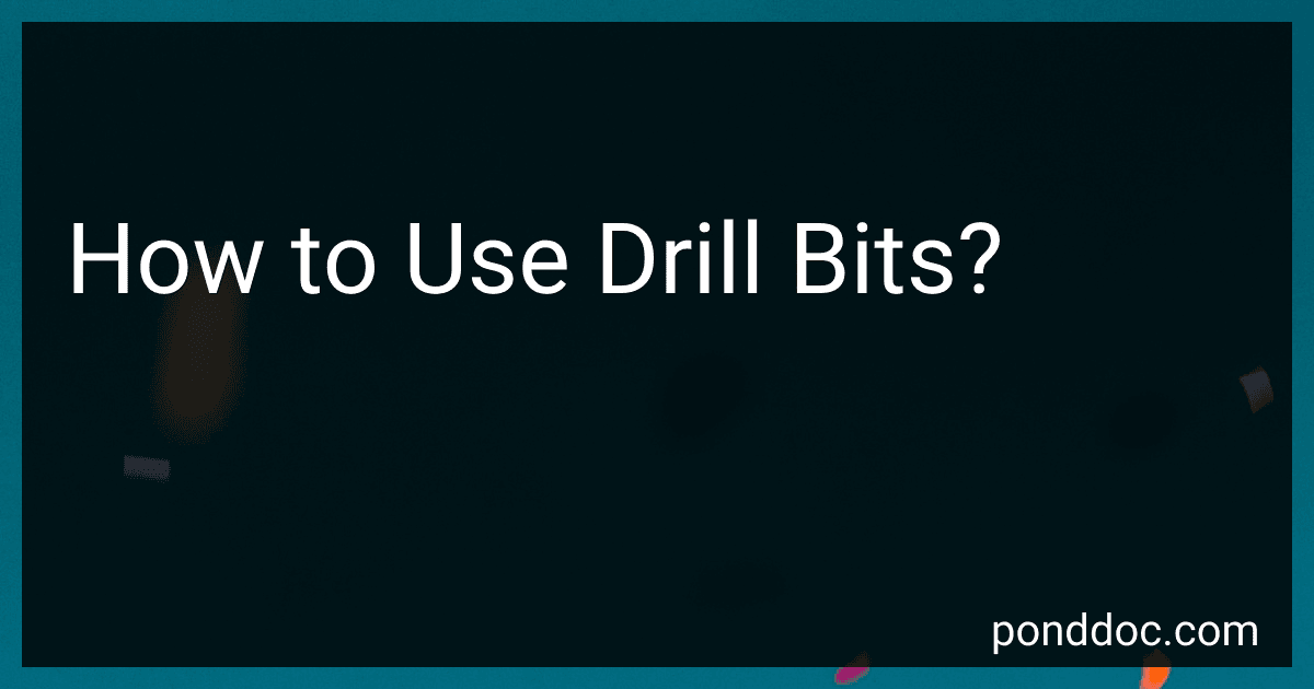 How to Use Drill Bits? image