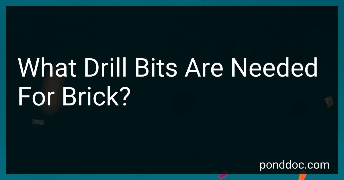 What Drill Bits Are Needed For Brick? image