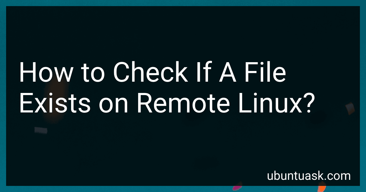 How to Check If A File Exists on Remote Linux? image