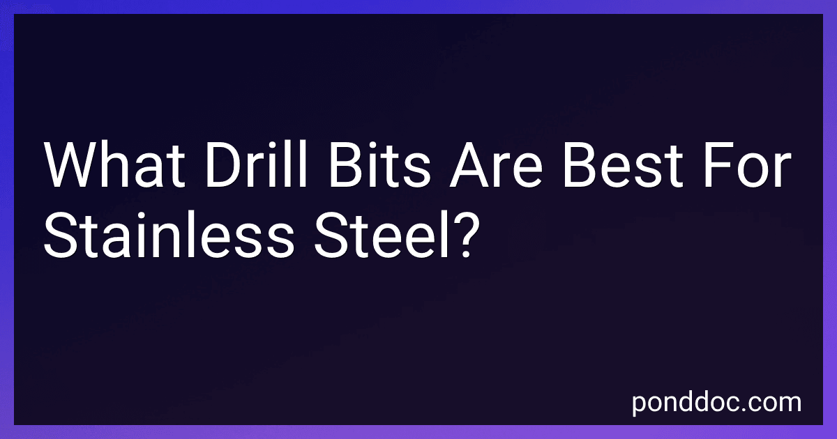 What Drill Bits Are Best For Stainless Steel? image