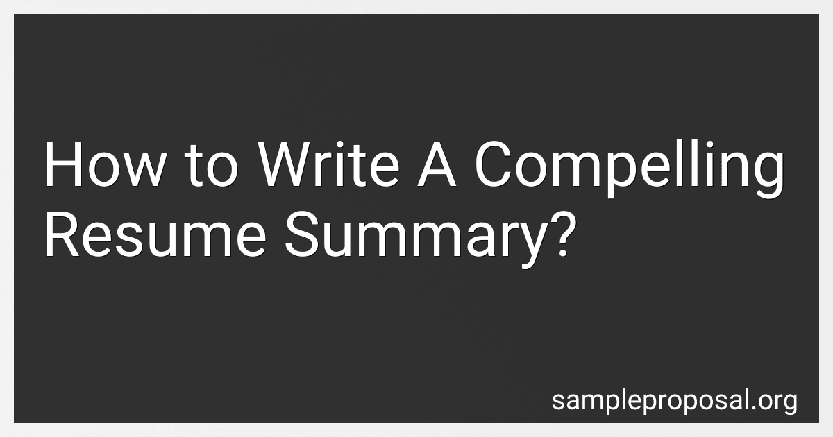 How to Write A Compelling Resume Summary? image