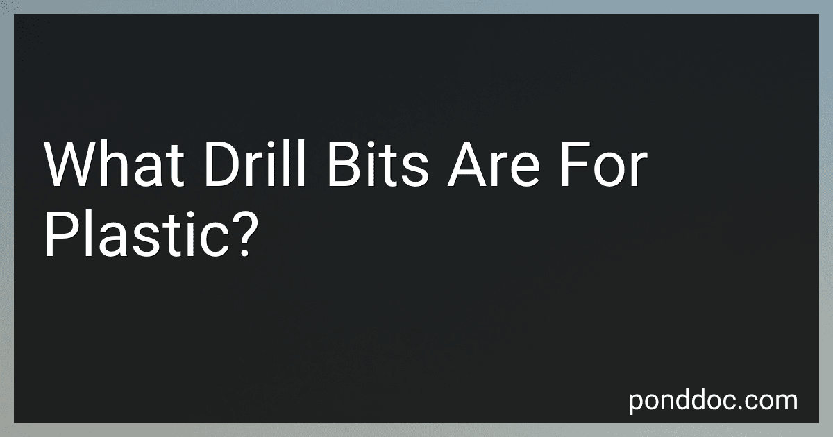 What Drill Bits Are For Plastic? image