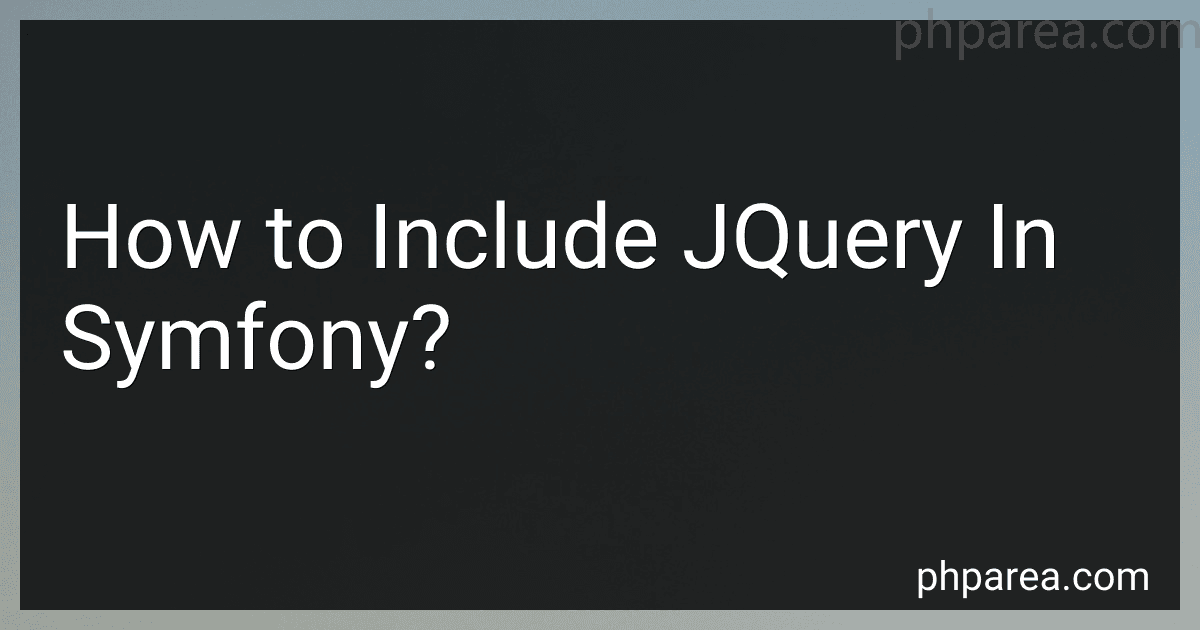 How to Include JQuery In Symfony? image