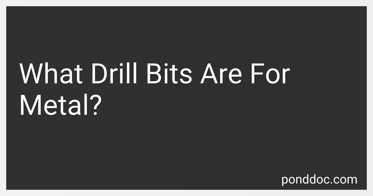 What Drill Bits Are For Metal? image