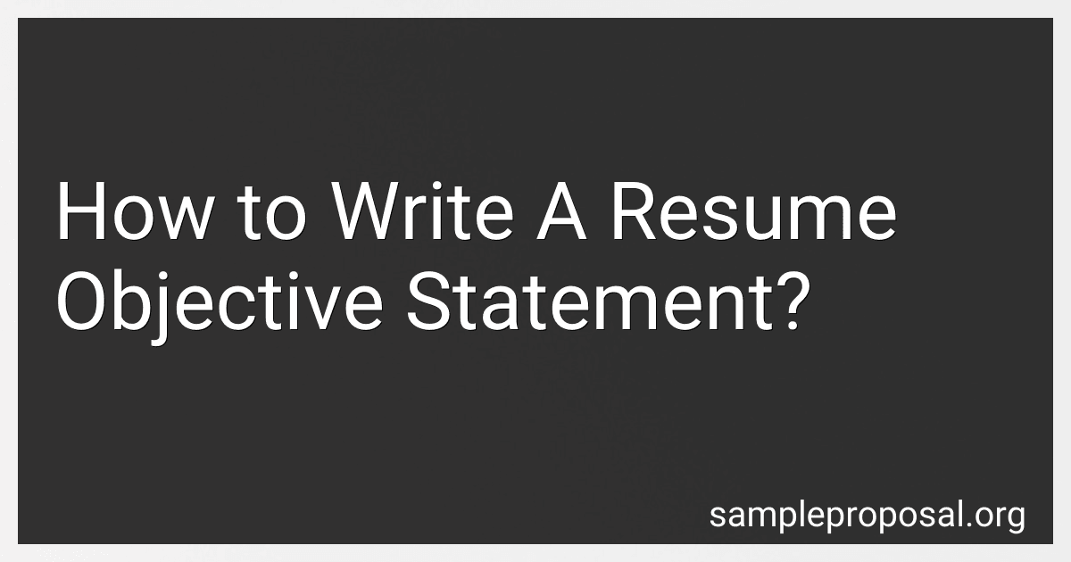 How to Write A Resume Objective Statement? image