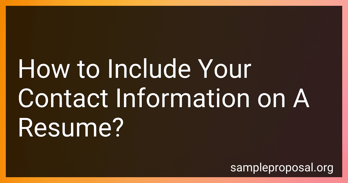 How to Include Your Contact Information on A Resume? image
