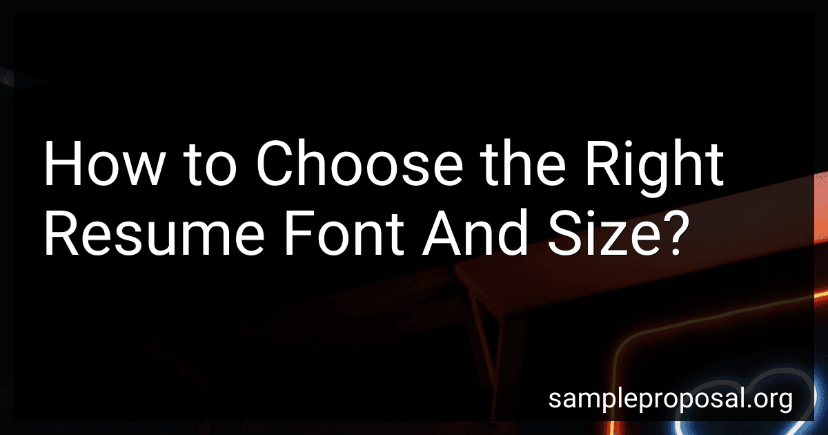 How to Choose the Right Resume Font And Size? image