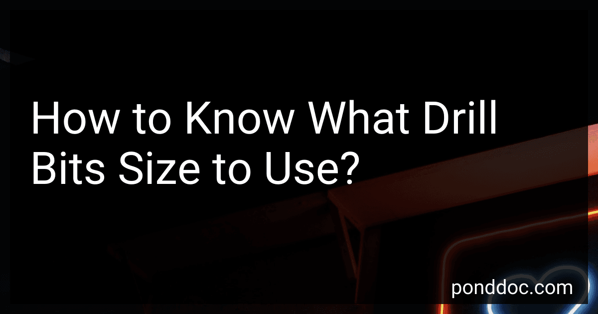 How to Know What Drill Bits Size to Use? image