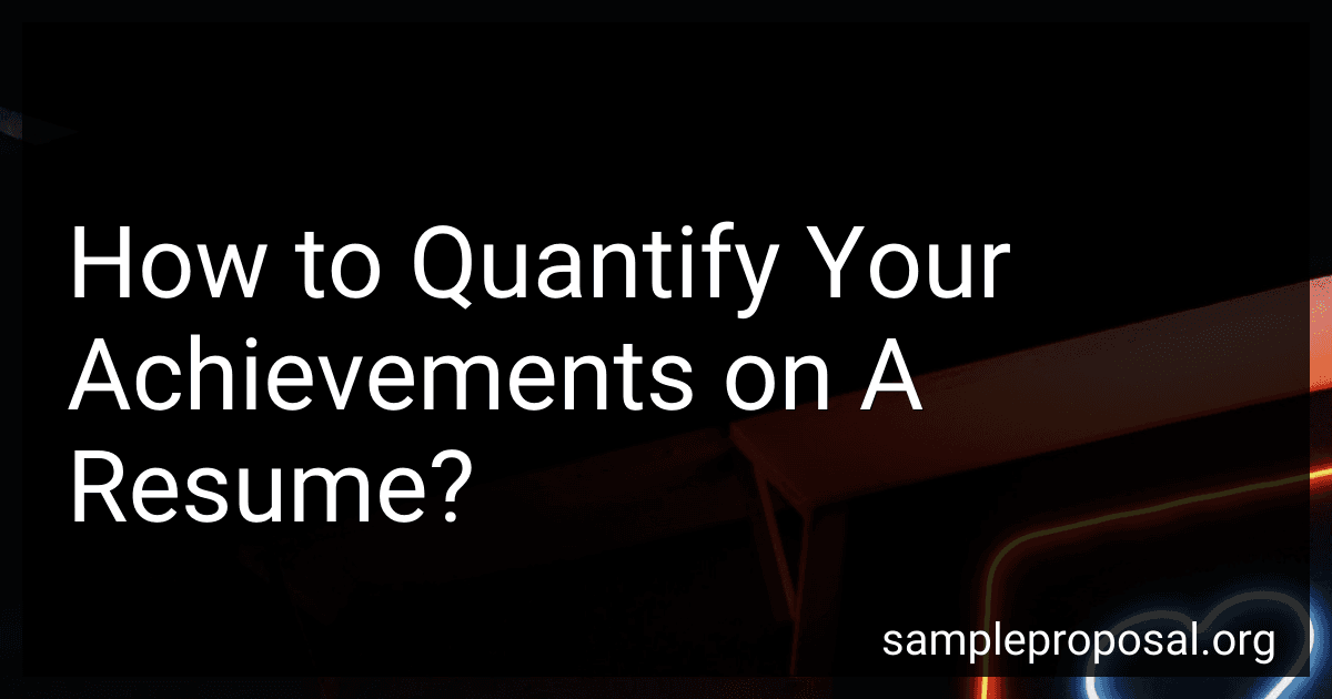 How to Quantify Your Achievements on A Resume? image
