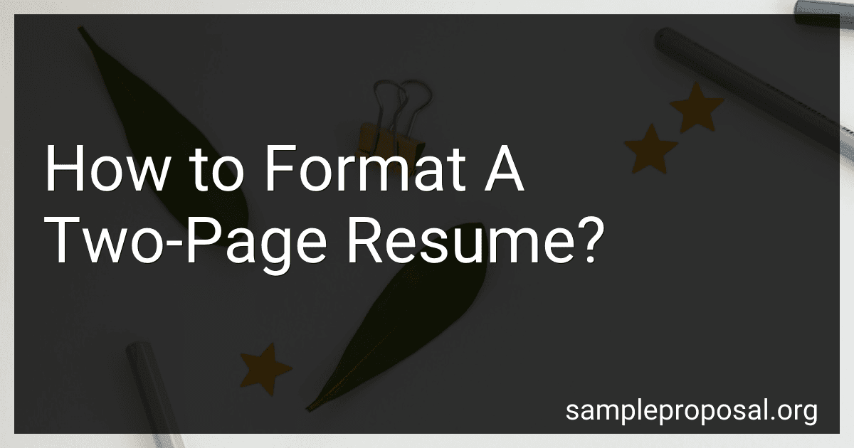 How to Format A Two-Page Resume? image