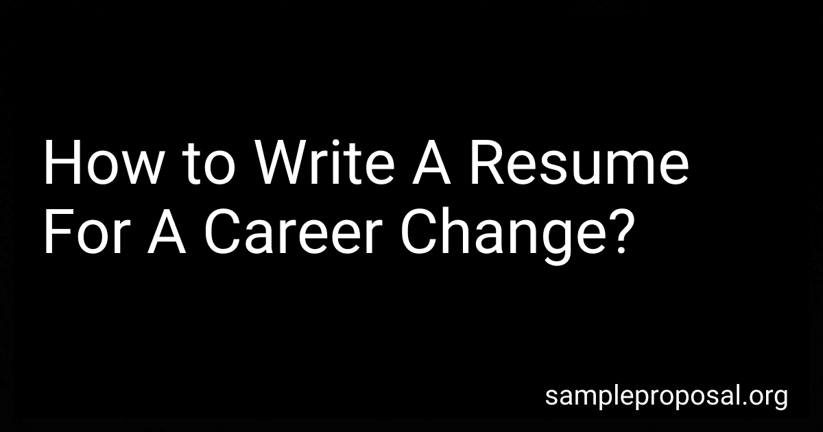 How to Write A Resume For A Career Change? image