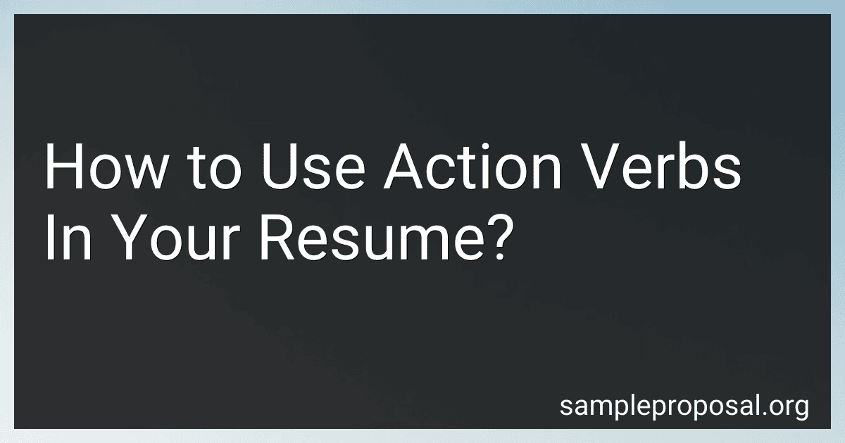 How to Use Action Verbs In Your Resume? image