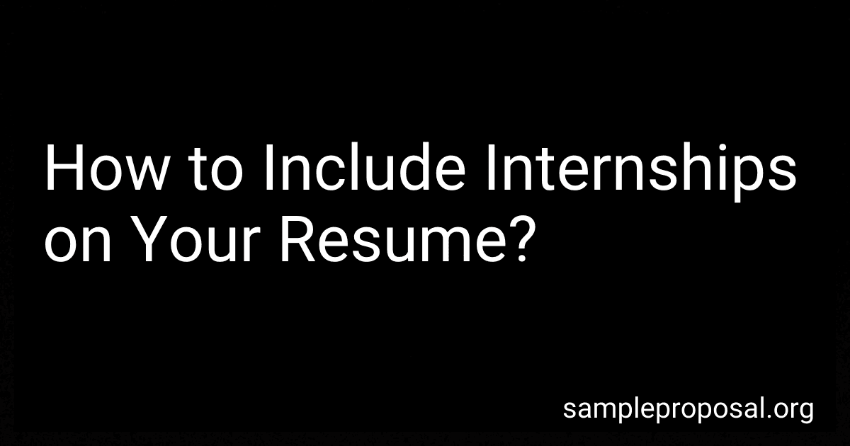 How to Include Internships on Your Resume? image