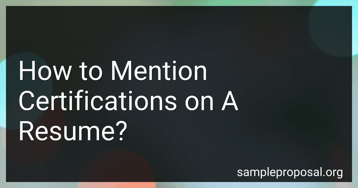How to Mention Certifications on A Resume? image