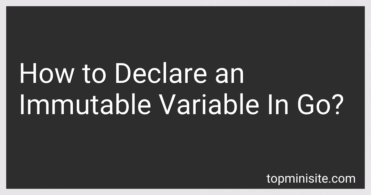 How to Declare an Immutable Variable In Go? image