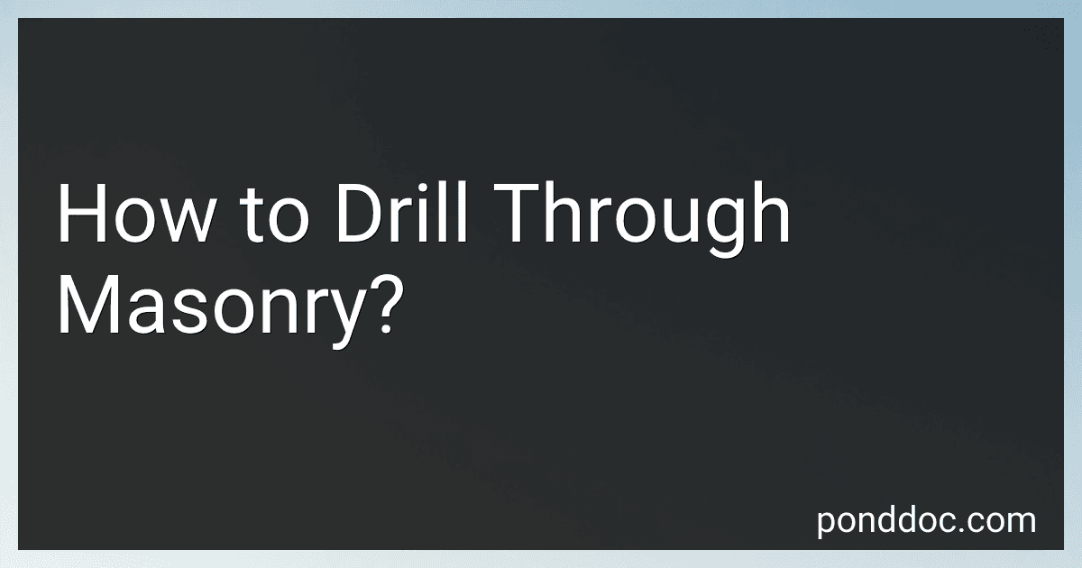 How to Drill Through Masonry? image