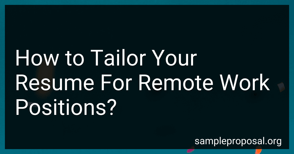 How to Tailor Your Resume For Remote Work Positions? image