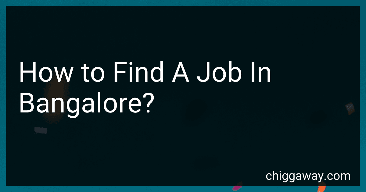 How to Find A Job In Bangalore? image
