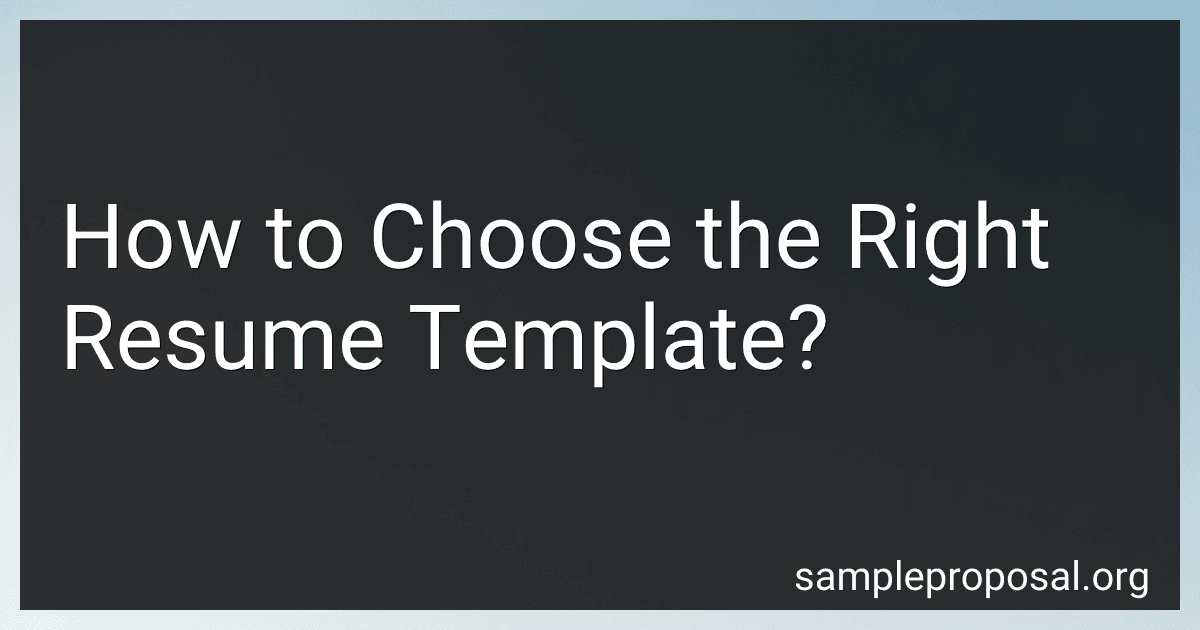 How to Choose the Right Resume Template? image