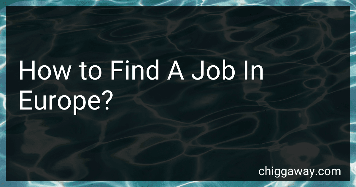 How to Find A Job In Europe? image