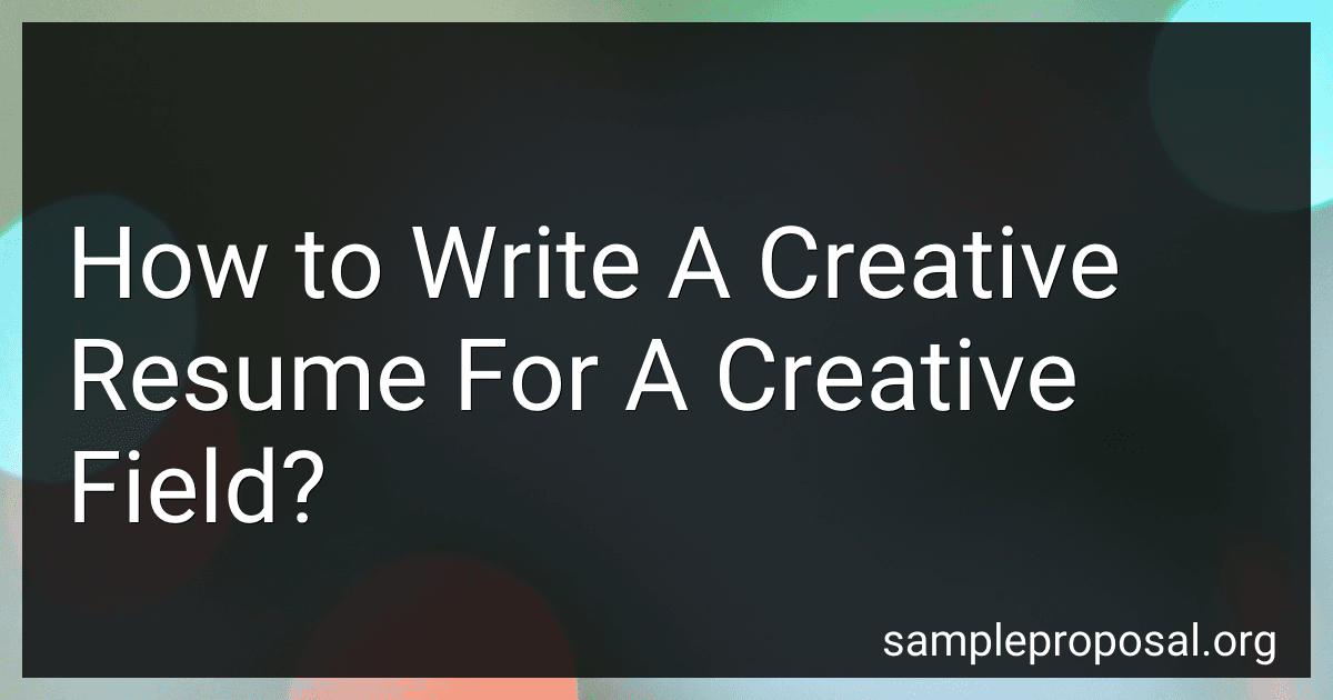 How to Write A Creative Resume For A Creative Field? image