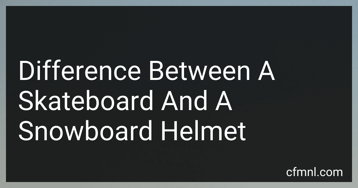 Difference Between A Skateboard And A Snowboard Helmet image