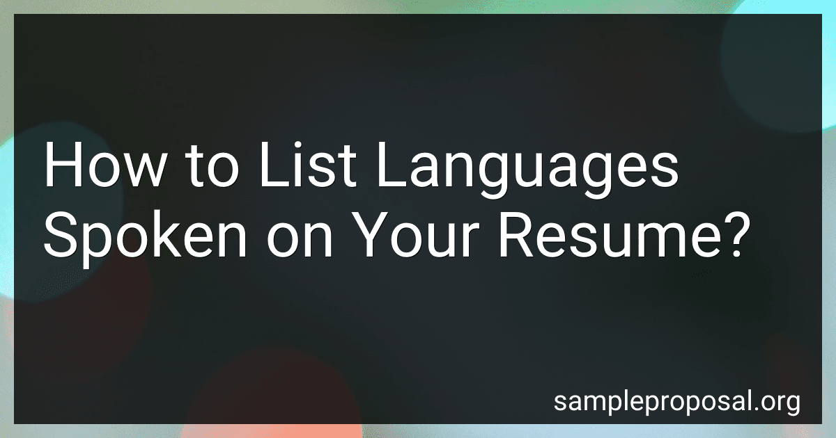 How to List Languages Spoken on Your Resume? image