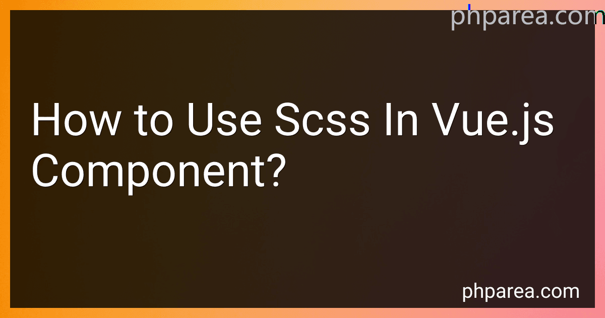 How to Use Scss In Vue.js Component? image